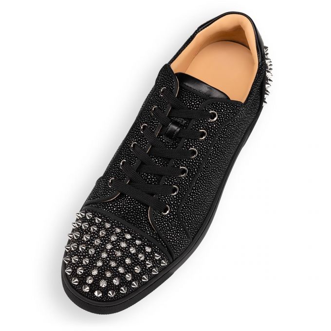 Tenis Christian Louboutin Seavaste 2 Creative Cuero Sneakers Hombre Negros Plateados | MX-17930