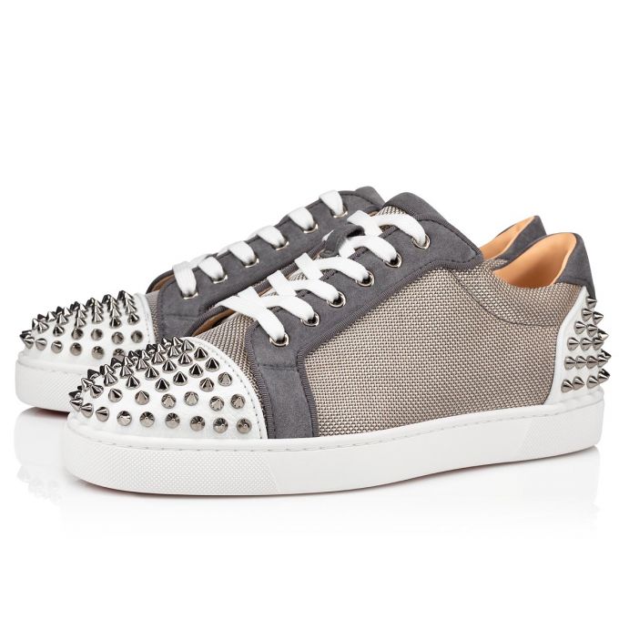 Tenis Christian Louboutin Seavaste 2 Orlato Creative Fabric Sneakers Hombre Blancos Grises | MX-11292