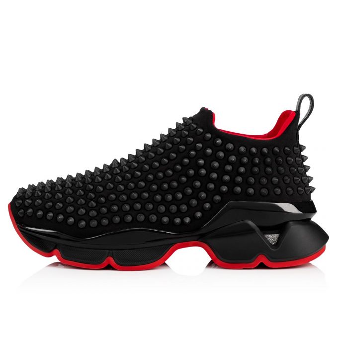 Tenis Christian Louboutin Spike Sock Donn 000 Mat Neopren Sneakers Mujer Negros | MX-34964