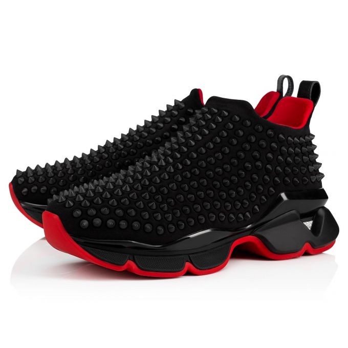 Tenis Christian Louboutin Spike Sock Donn 000 Mat Neopren Sneakers Mujer Negros | MX-34964