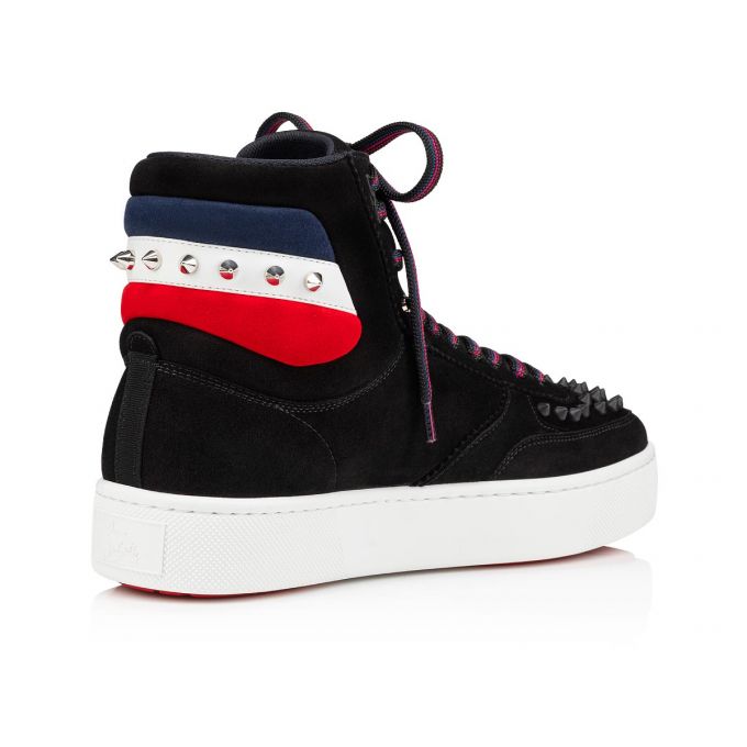 Tenis Christian Louboutin Top Rui Spikes Creative Cuero Sneakers Hombre Negros | MX-71421