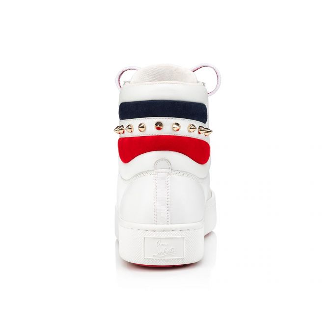 Tenis Christian Louboutin Top Rui Spikes Calf Sneakers Hombre Blancos | MX-88639