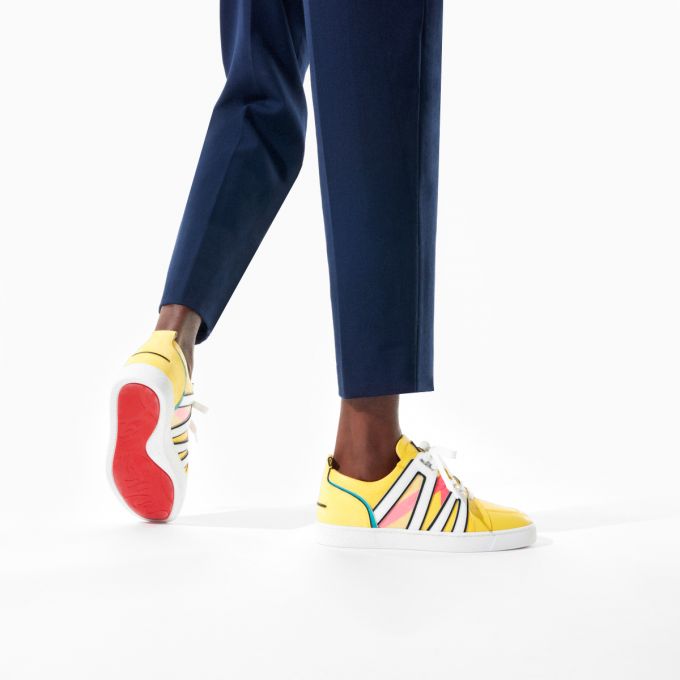 Tenis Christian Louboutin Vida Viva Calf Sneakers Hombre Amarillos | MX-82686