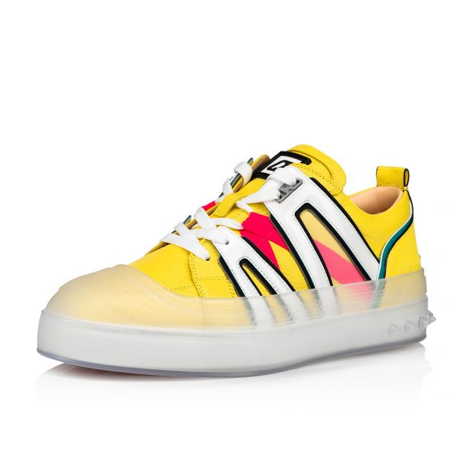 Tenis Christian Louboutin Vida Viva Calf Sneakers Hombre Amarillos | MX-82686