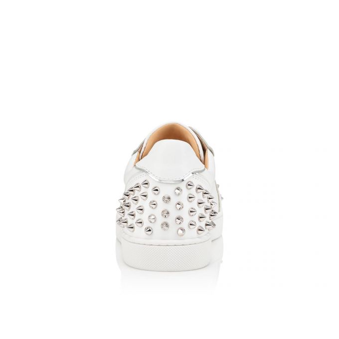 Tenis Christian Louboutin Vieira 2 Calf Sneakers Mujer Blancos Plateados | MX-13938