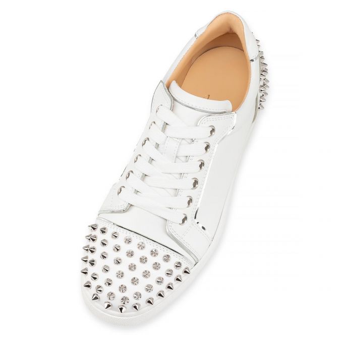 Tenis Christian Louboutin Vieira 2 Calf Sneakers Mujer Blancos Plateados | MX-13938