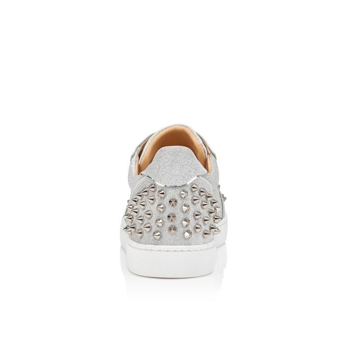 Tenis Christian Louboutin Vieira 2 Glitter Sneakers Mujer Plateados | MX-84108