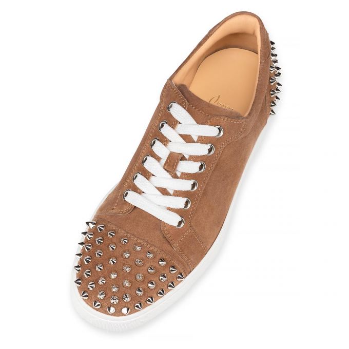 Tenis Christian Louboutin Vieira 2 Orlato Fennec Veau Velours Sneakers Mujer Kaki | MX-03691