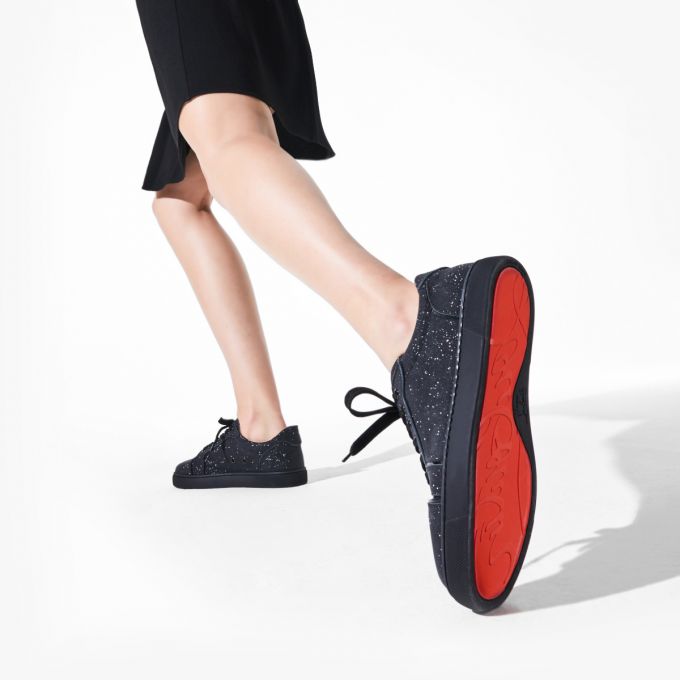 Tenis Christian Louboutin Vieira Calf Sneakers Mujer Negros | MX-98600