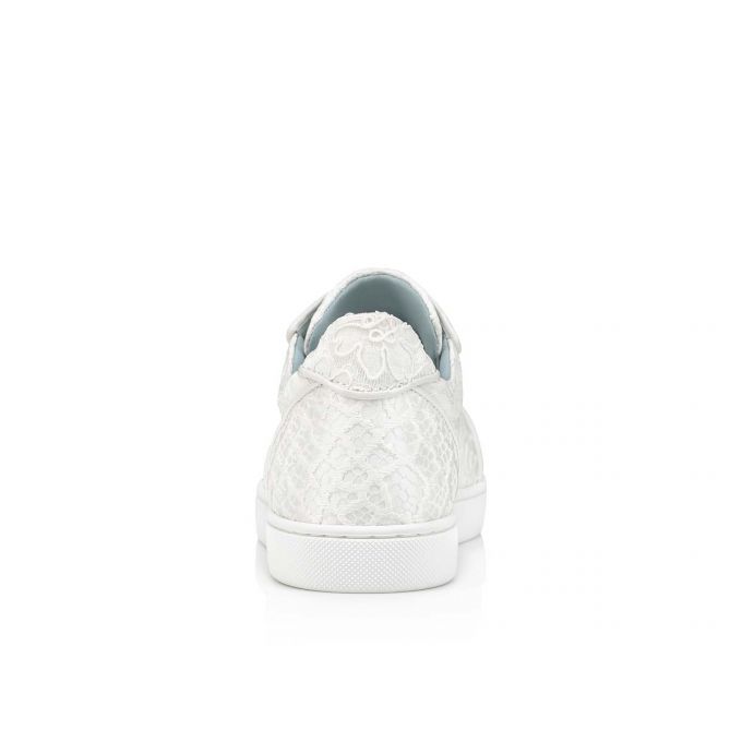 Tenis Christian Louboutin Vieira Orlato Encaje Sneakers Mujer Blancos Azules | MX-53234