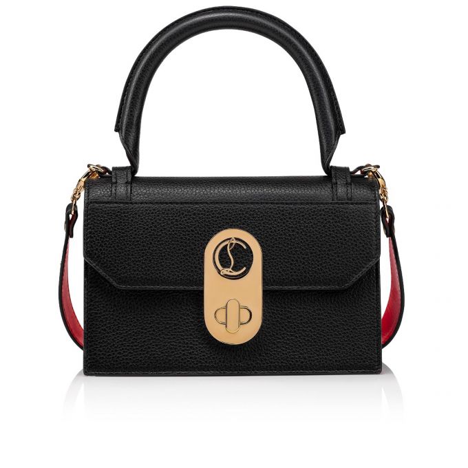 Top Handles Christian Louboutin Elisa Top Handle S Creative Cuero Top Handles Mujer Negros Dorados | MX-23378