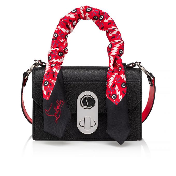 Top Handles Christian Louboutin Elisa Top Handle Mini Classic Cuero Top Handles Mujer Negros Rojos Plateados | MX-41379