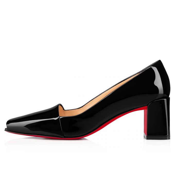 Zapatos De Salon Christian Louboutin Ambretta 55 Charol Pumps Mujer Negros | MX-61397