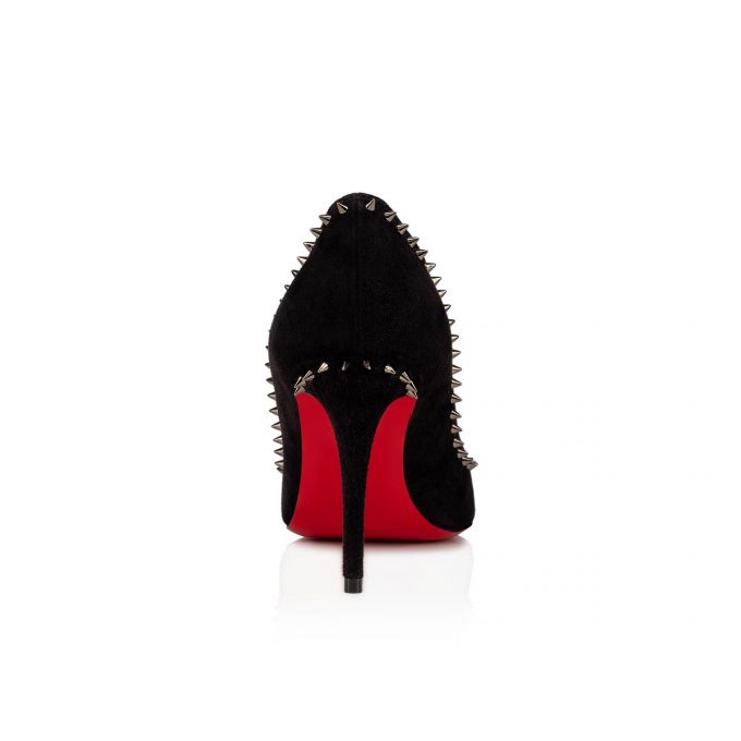 Zapatos De Salon Christian Louboutin Anjalina 085 85 Veau Velours Pumps Mujer Negros | MX-08861