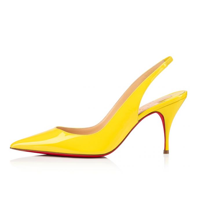 Zapatos De Salon Christian Louboutin Clare Sling 080 80 Citronnade Charol Pumps Mujer Amarillos | MX-01989