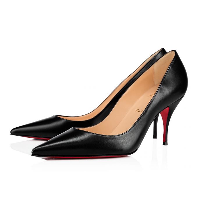 Zapatos De Salon Christian Louboutin Clare 080 80 Nappa Cuero Pumps Mujer Negros | MX-11047