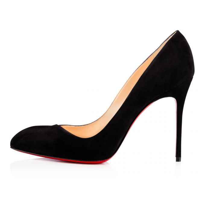 Zapatos De Salon Christian Louboutin Corneille 100 100 Veau Velours Pumps Mujer Negros | MX-41564