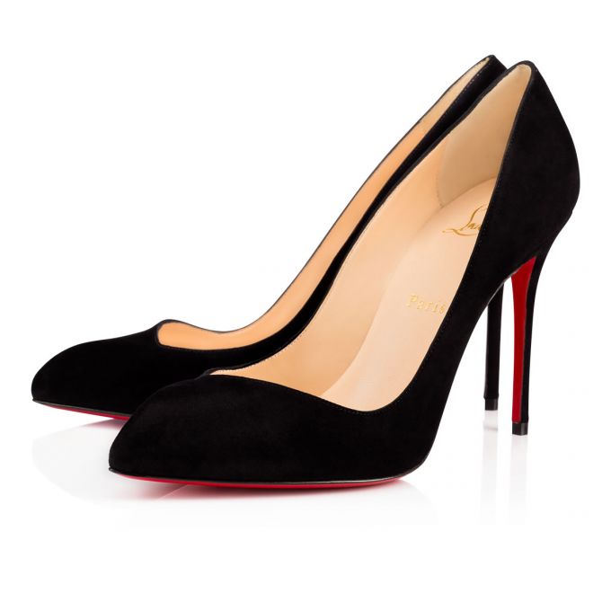 Zapatos De Salon Christian Louboutin Corneille 100 100 Veau Velours Pumps Mujer Negros | MX-41564