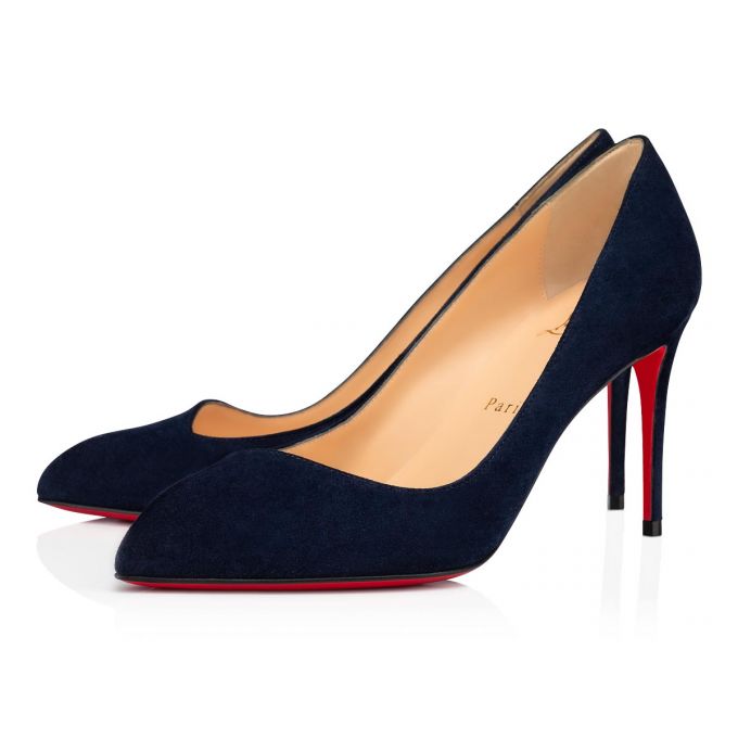 Zapatos De Salon Christian Louboutin Corneille 085 85 Nocturne Veau Velours Pumps Mujer Negros | MX-76726