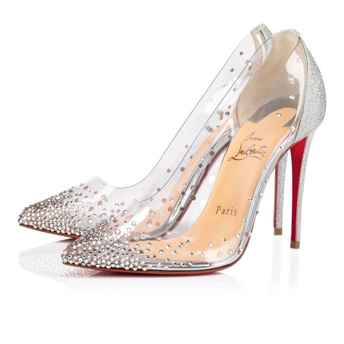 Zapatos De Salon Christian Louboutin Degrastrass Pvc 100 100 Version Pvc Pumps Mujer Plateados | MX-25367