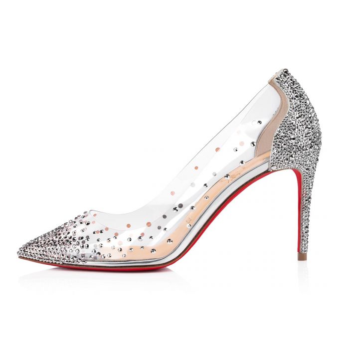 Zapatos De Salon Christian Louboutin Degrastrassita 85 Pvc Pumps Mujer Plateados | MX-78748