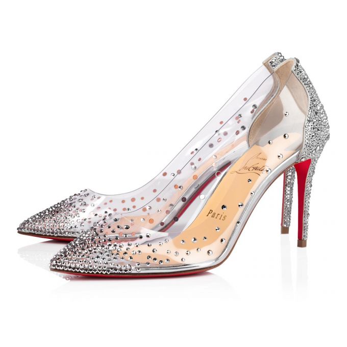 Zapatos De Salon Christian Louboutin Degrastrassita 85 Pvc Pumps Mujer Plateados | MX-78748