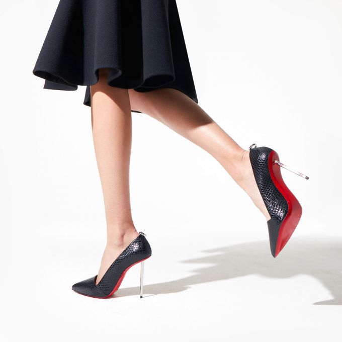 Zapatos De Salon Christian Louboutin Epic Et Pointe 100 Calf Pumps Mujer Negros | MX-10463