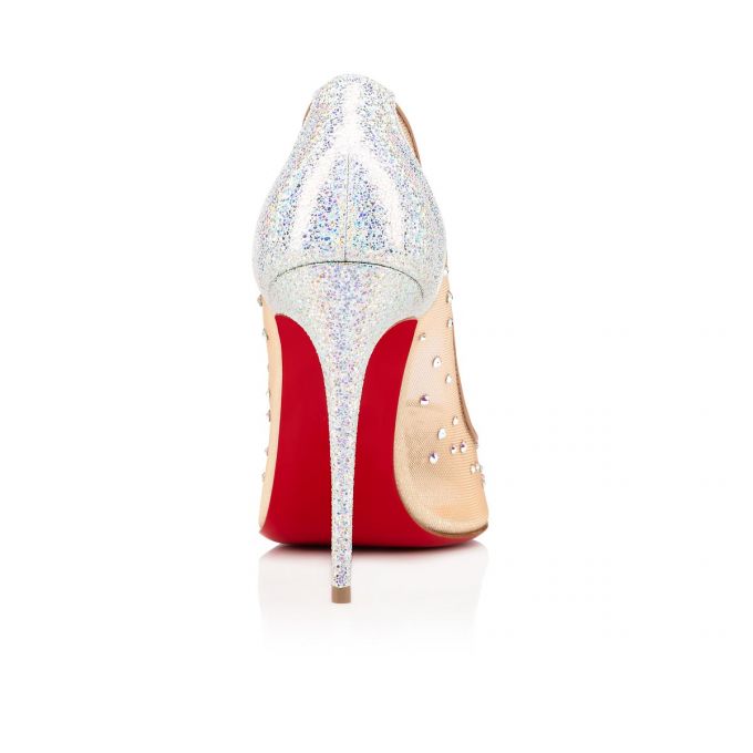 Zapatos De Salon Christian Louboutin Follies Strass 100 Version Ab Classic Fabric Pumps Mujer Blancos | MX-25558