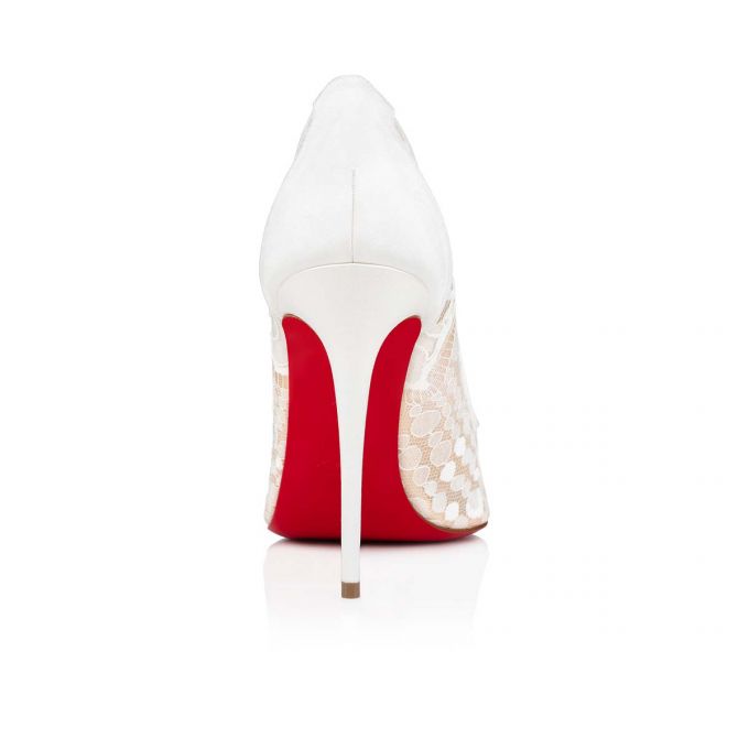 Zapatos De Salon Christian Louboutin Follies Encaje 100 Encaje Pumps Mujer Blancos Azules | MX-86138