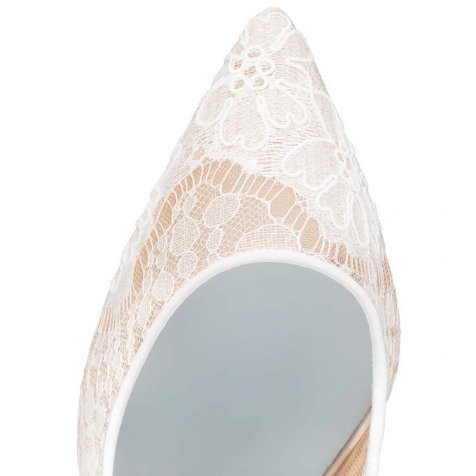 Zapatos De Salon Christian Louboutin Follies Encaje 100 Encaje Pumps Mujer Blancos Azules | MX-86138