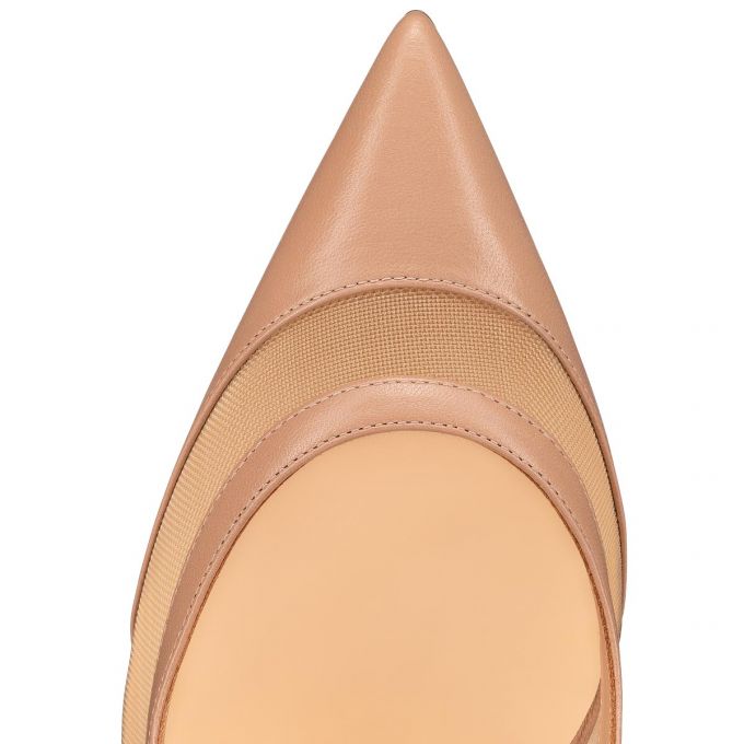 Zapatos De Salon Christian Louboutin Galativi 100 Version Nappa Pumps Mujer Beige | MX-35999