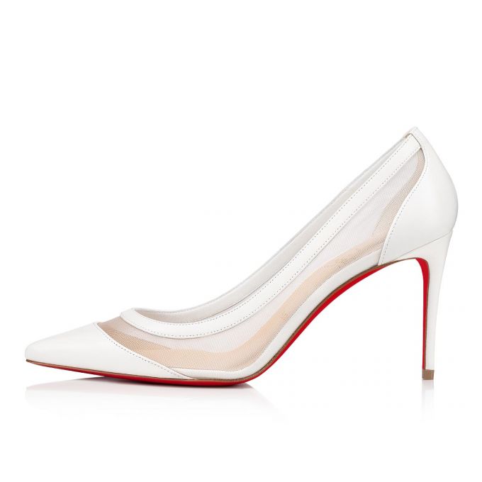 Zapatos De Salon Christian Louboutin Galativi 85 85 Version Classic Fabric Pumps Mujer Blancos | MX-46846