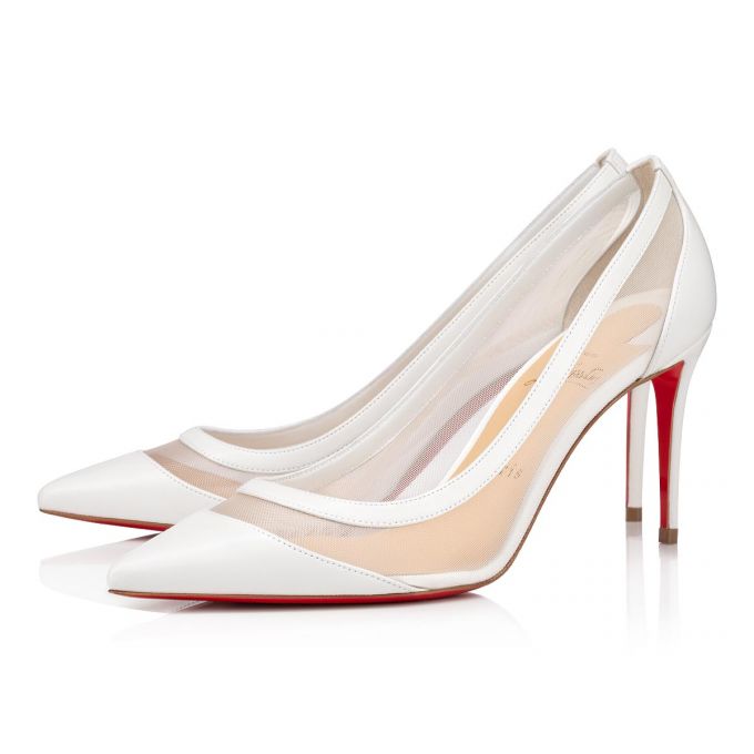 Zapatos De Salon Christian Louboutin Galativi 85 85 Version Classic Fabric Pumps Mujer Blancos | MX-46846