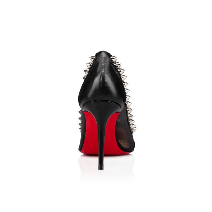 Zapatos De Salon Christian Louboutin Galativi Spikes 85 Fishnet Pumps Mujer Negros Plateados | MX-56368