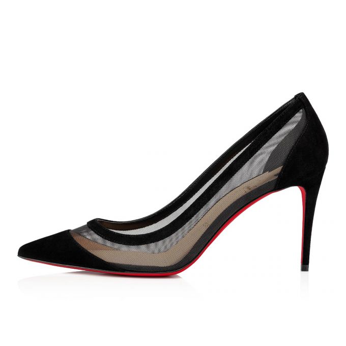 Zapatos De Salon Christian Louboutin Galativi 85 Version Veau Velours Pumps Mujer Negros | MX-99787