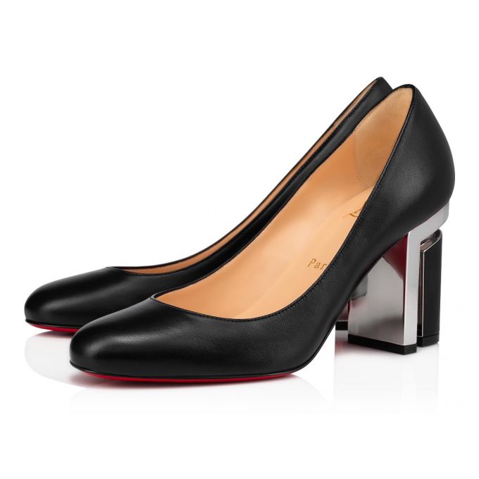 Zapatos De Salon Christian Louboutin Geleutourni 85 Nappa Pumps Mujer Negros Plateados | MX-35424