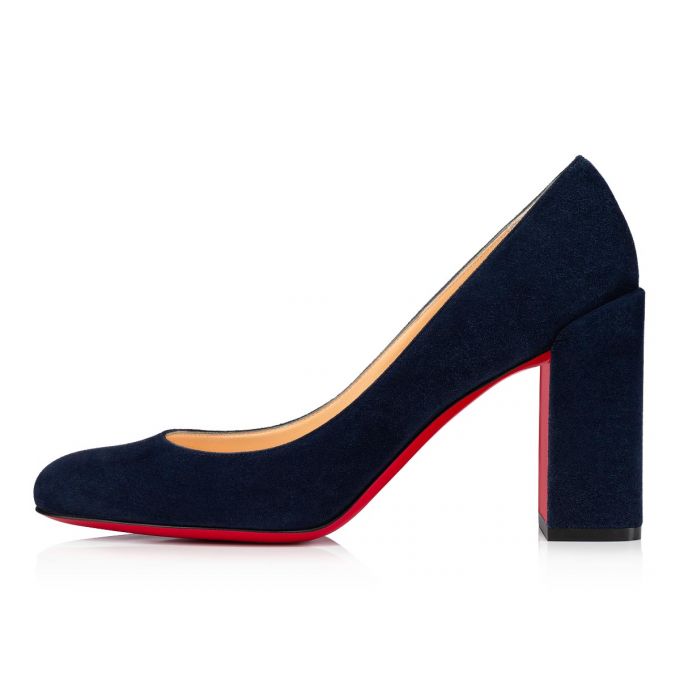 Zapatos De Salon Christian Louboutin Gennana 85 Nocturne Veau Velours Pumps Mujer Negros | MX-22958