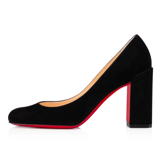 Zapatos De Salon Christian Louboutin Gennana 85 Veau Velours Pumps Mujer Negros | MX-48237