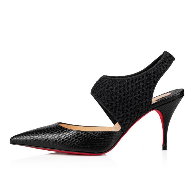 Zapatos De Salon Christian Louboutin Georgette Pump 80 Calf Pumps Mujer Negros | MX-98420