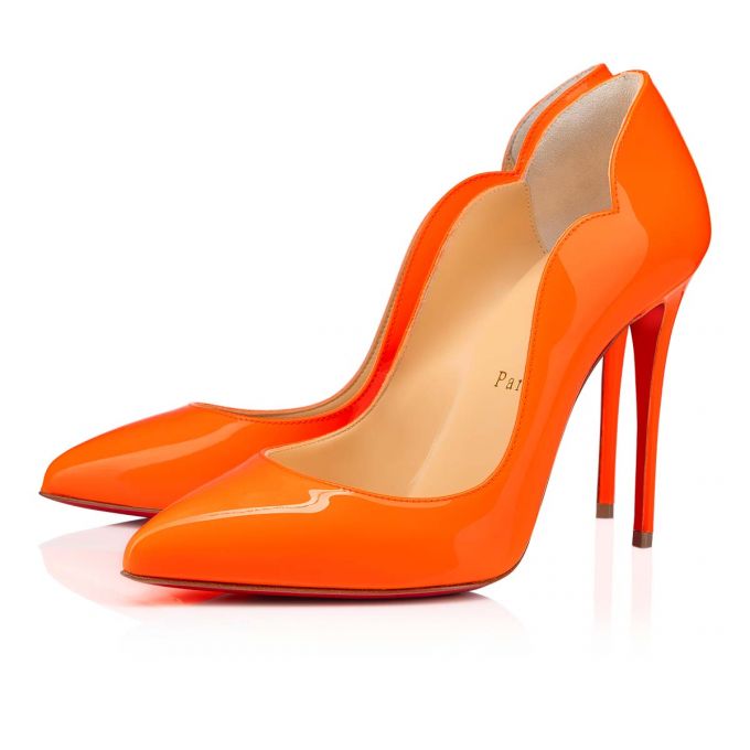 Zapatos De Salon Christian Louboutin Hot Chick 100 Charol Pumps Mujer Naranjas | MX-42755