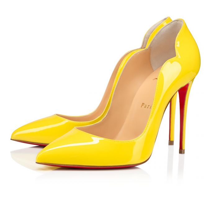 Zapatos De Salon Christian Louboutin Hot Chick 100 100 Citronnade Charol Pumps Mujer Amarillos | MX-50619