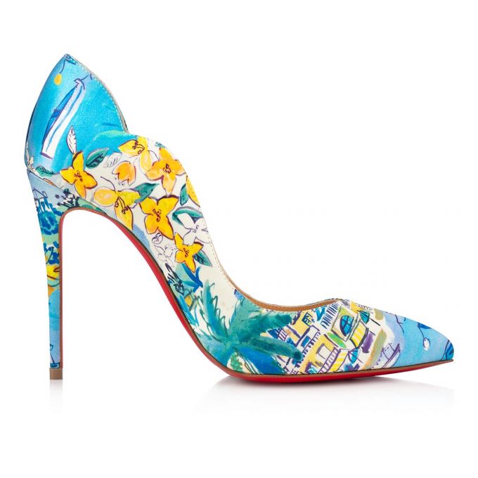 Zapatos De Salon Christian Louboutin Hot Chick 100 Crepe Satin/Satin/Lurex Pumps Mujer Multicolor | MX-61186