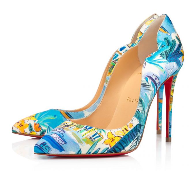 Zapatos De Salon Christian Louboutin Hot Chick 100 Crepe Satin/Satin/Lurex Pumps Mujer Multicolor | MX-61186