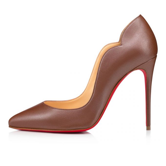 Zapatos De Salon Christian Louboutin Hot Chick 100 Nappa Pumps Mujer Marrom | MX-72297