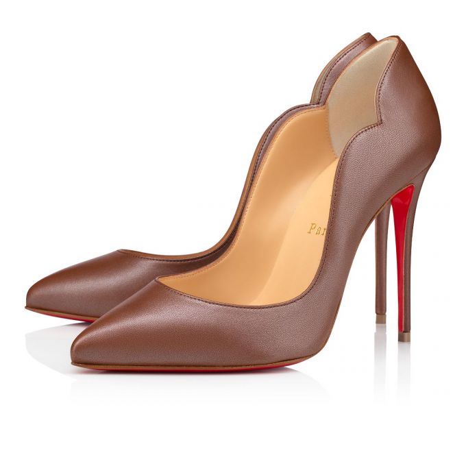 Zapatos De Salon Christian Louboutin Hot Chick 100 Nappa Pumps Mujer Marrom | MX-72297