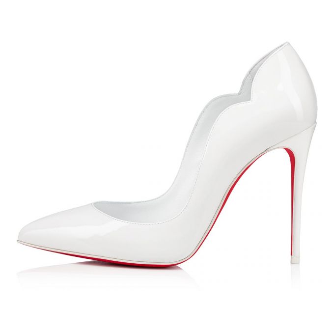 Zapatos De Salon Christian Louboutin Hot Chick 100 Charol Pumps Mujer Blancos | MX-79221