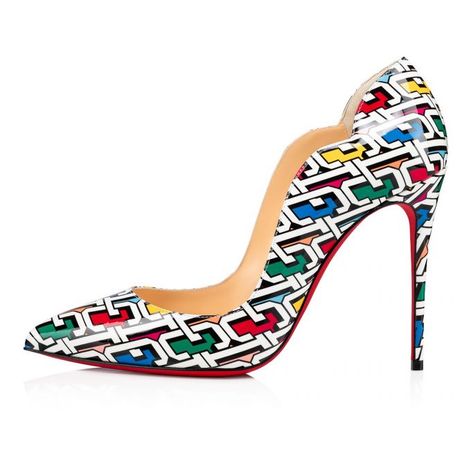 Zapatos De Salon Christian Louboutin Hot Chick 100 Charol Pumps Mujer Multicolor | MX-81101