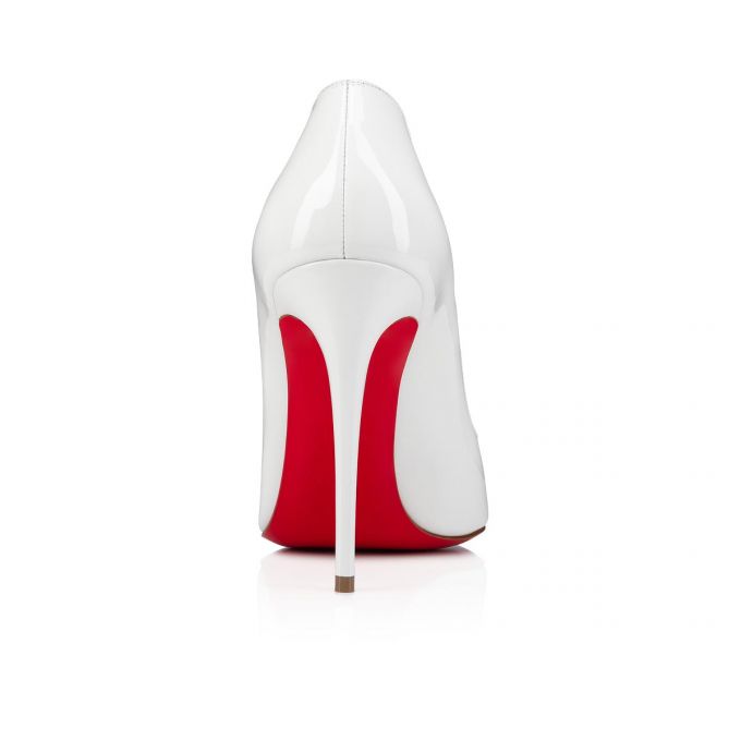 Zapatos De Salon Christian Louboutin Hot Chick 100 100 Charol Pumps Mujer Blancos | MX-82331