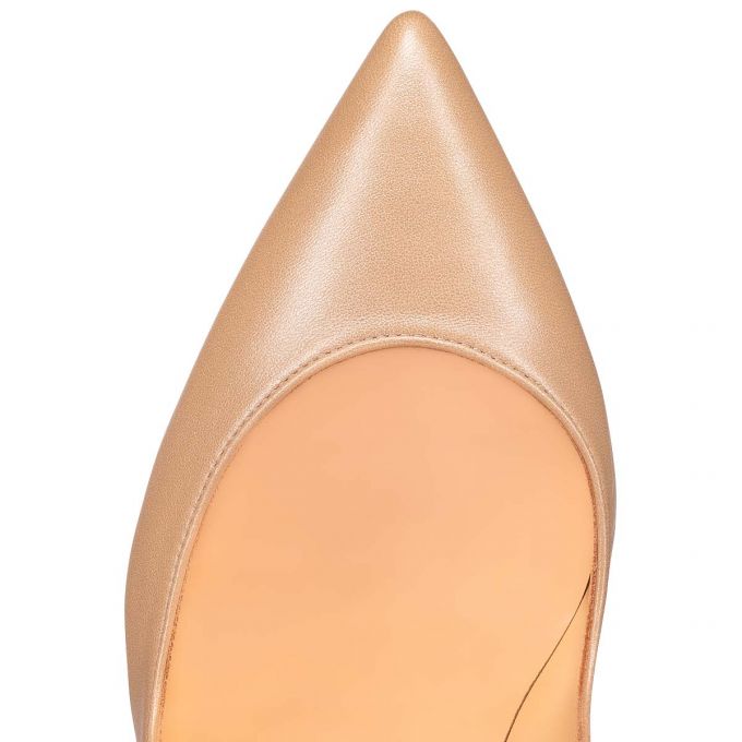 Zapatos De Salon Christian Louboutin Hot Chick 100 Nappa Pumps Mujer Beige | MX-99817