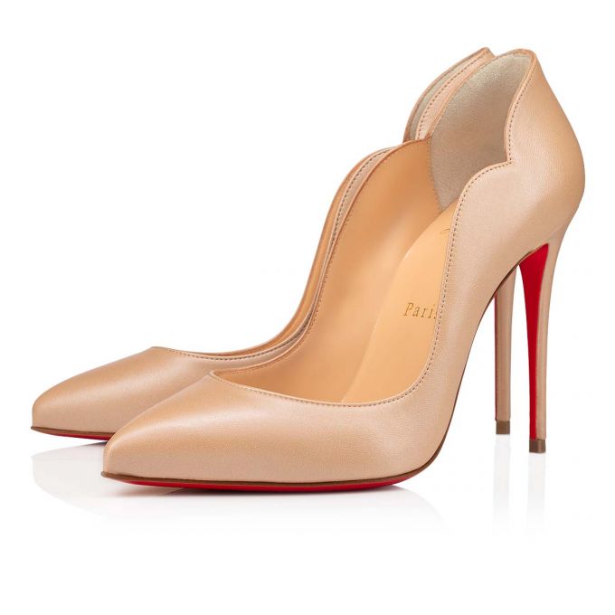 Zapatos De Salon Christian Louboutin Hot Chick 100 Nappa Pumps Mujer Beige | MX-99817